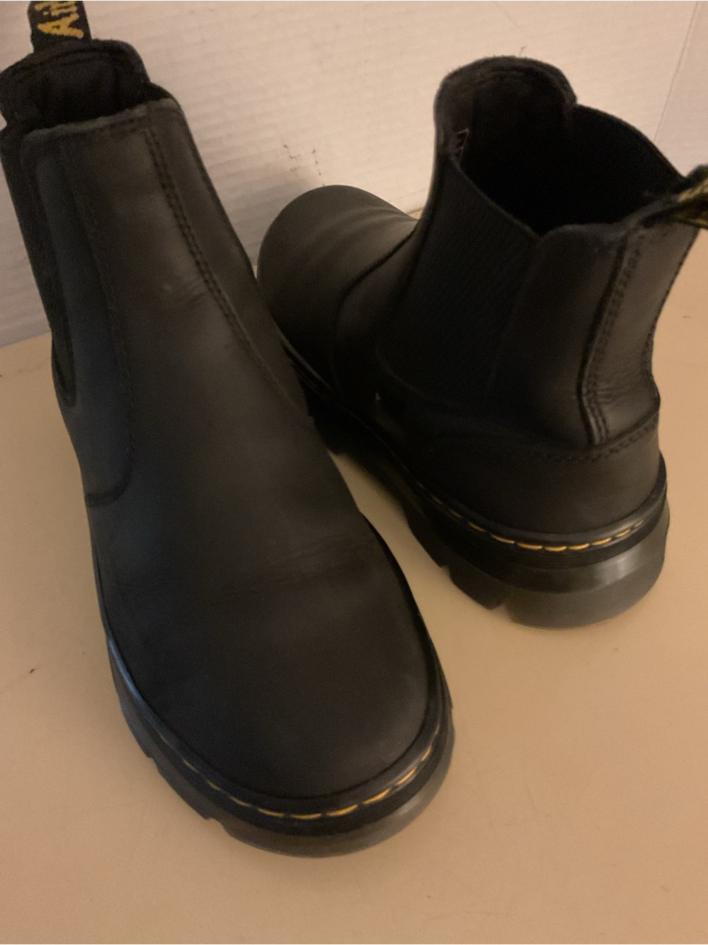 Dr. Martens women Black Chelsea Combat Embury boots US 5